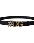 Dolce & Gabbana Black Leather Metal