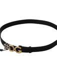 Dolce & Gabbana Black Leather Metal