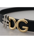 Dolce & Gabbana Black Leather Metal