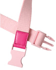 Dolce & Gabbana Pink Canvas Stretch Plastic Buckle Women Belt