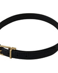 Dolce & Gabbana Black Exotic Leather Gold Metal Buckle Belt