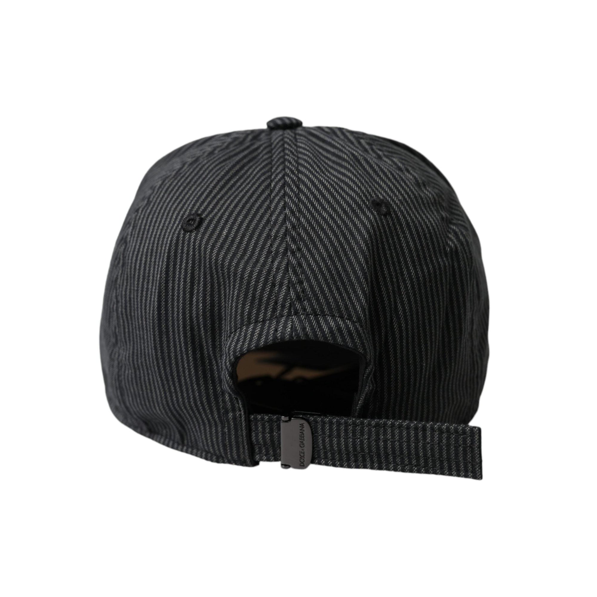 Dolce & Gabbana Black Cotton Embellished Baseball Hat Men