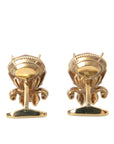 Dolce & Gabbana Gold Tone 925 Sterling Silver Crystal Cufflink