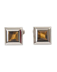 Dolce & Gabbana Silver Plated Brass Pin Crystal Cufflinks
