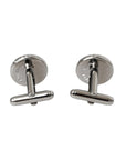 Dolce & Gabbana Silver Plated Brass Round Pin Men Cufflinks