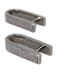 Dolce & Gabbana Silver Plated Metal Brass Pin Men Cufflinks