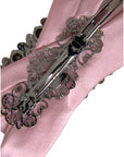 Dolce & Gabbana Pink Satin Crystal Jewelry Brooch Hair Pin