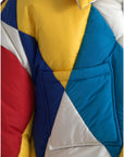 Dolce & Gabbana Multicolor Windbreaker Puffer Jacket Men