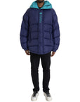 Dolce & Gabbana Navy Blue Quilted Windbreaker Puffer Jacket