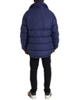 Dolce & Gabbana Navy Blue Quilted Windbreaker Puffer Jacket