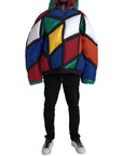 Dolce & Gabbana Multicolor Quilted Hooded Puffer Jacket
