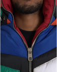 Dolce & Gabbana Multicolor Quilted Hooded Puffer Jacket