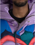 Dolce & Gabbana Multicolor Heart Logo Hooded Puffer Jacket