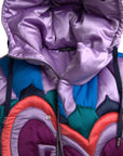 Dolce & Gabbana Multicolor Heart Logo Hooded Puffer Jacket