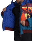 Dolce & Gabbana Multicolor Butterfly Hooded Puffer Jacket