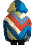 Dolce & Gabbana Multicolor Logo Windbreaker Puffer Jacket