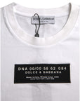 Dolce & Gabbana White Cotton DG Applique Men Casual T-shirt
