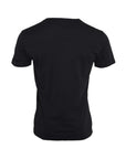 Dolce & Gabbana Black Cotton Silver Chain Short Sleeve T-shirt