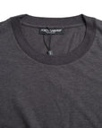 Dolce & Gabbana Gray Cotton Round Neck Short Sleeve T-shirt