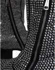 Dolce & Gabbana Black Rhinestone Crystal Chelsea Boots Shoes