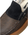 Dolce & Gabbana Brown Black Fur Leather Loafers Men Shoes