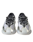 Dolce & Gabbana Silver Black Nylon NS1 Low Top Sneakers Men Shoes