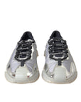 Dolce & Gabbana Silver Black Nylon NS1 Low Top Sneakers Men Shoes