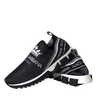 Dolce & Gabbana Black White Sorrento Slip On Sneakers Shoes