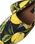 Dolce & Gabbana Multicolor Lemon Slip On Espadrilles Shoes