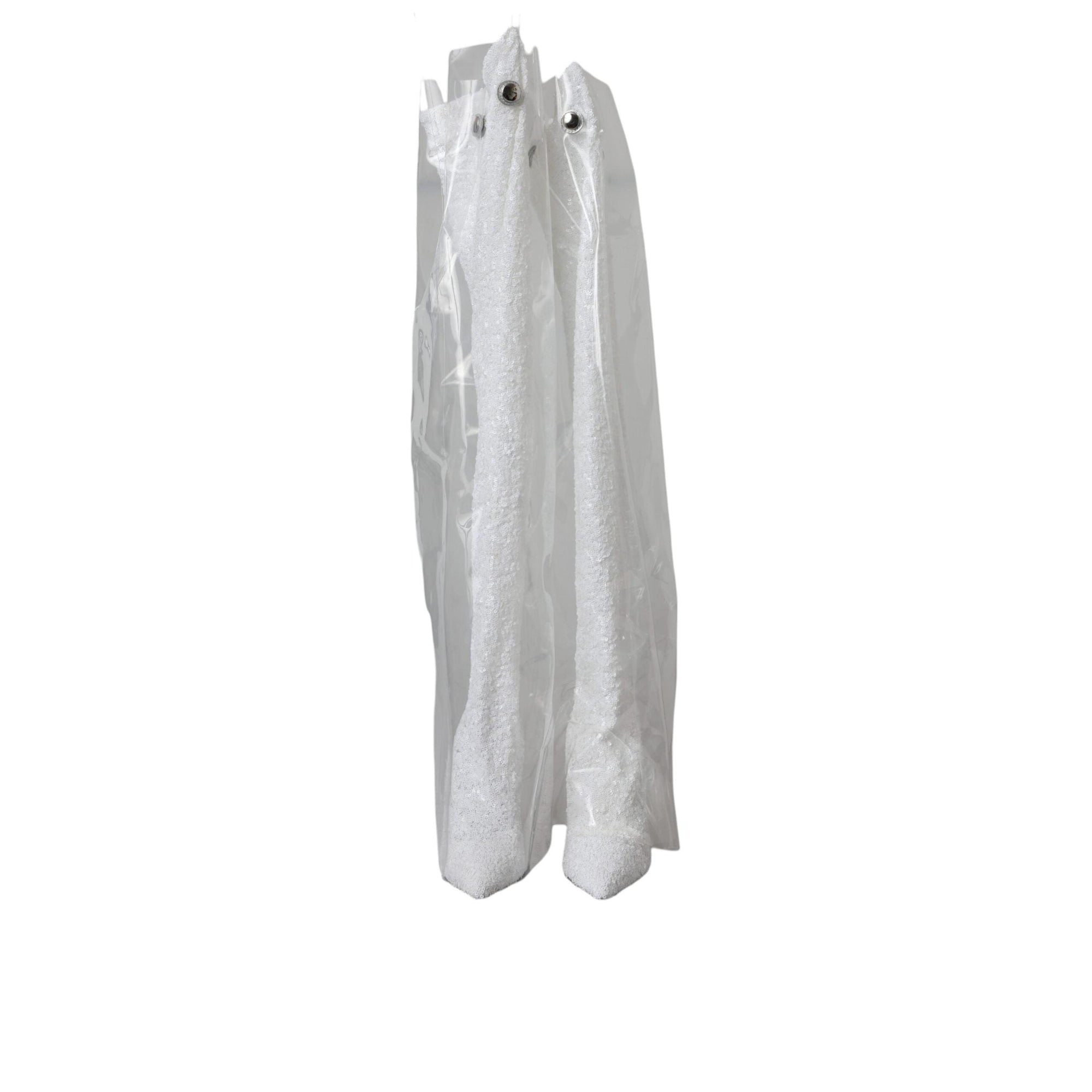 Dolce & Gabbana White Heels Stiletto Knee High Boots Shoes
