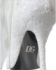 Dolce & Gabbana White Heels Stiletto Knee High Boots Shoes