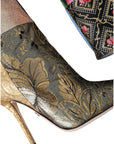 Dolce & Gabbana Multicolor Patchwork Print Heeled Boots Shoes