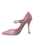 Dolce & Gabbana Pink Strass Crystal Heels Pumps Shoes