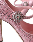 Dolce & Gabbana Pink Strass Crystal Heels Pumps Shoes