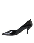 Dolce & Gabbana Black Patent Leather Heels Pumps Shoes