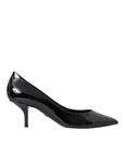 Dolce & Gabbana Black Patent Leather Heels Pumps Shoes