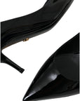 Dolce & Gabbana Black Patent Leather Heels Pumps Shoes
