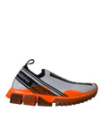 Dolce & Gabbana Black White Orange Slip On Sorrento Sneakers Shoes