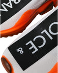 Dolce & Gabbana Black White Orange Slip On Sorrento Sneakers Shoes