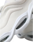 Dolce & Gabbana White Padded Fabric Wave Low Top Sneakers Shoes