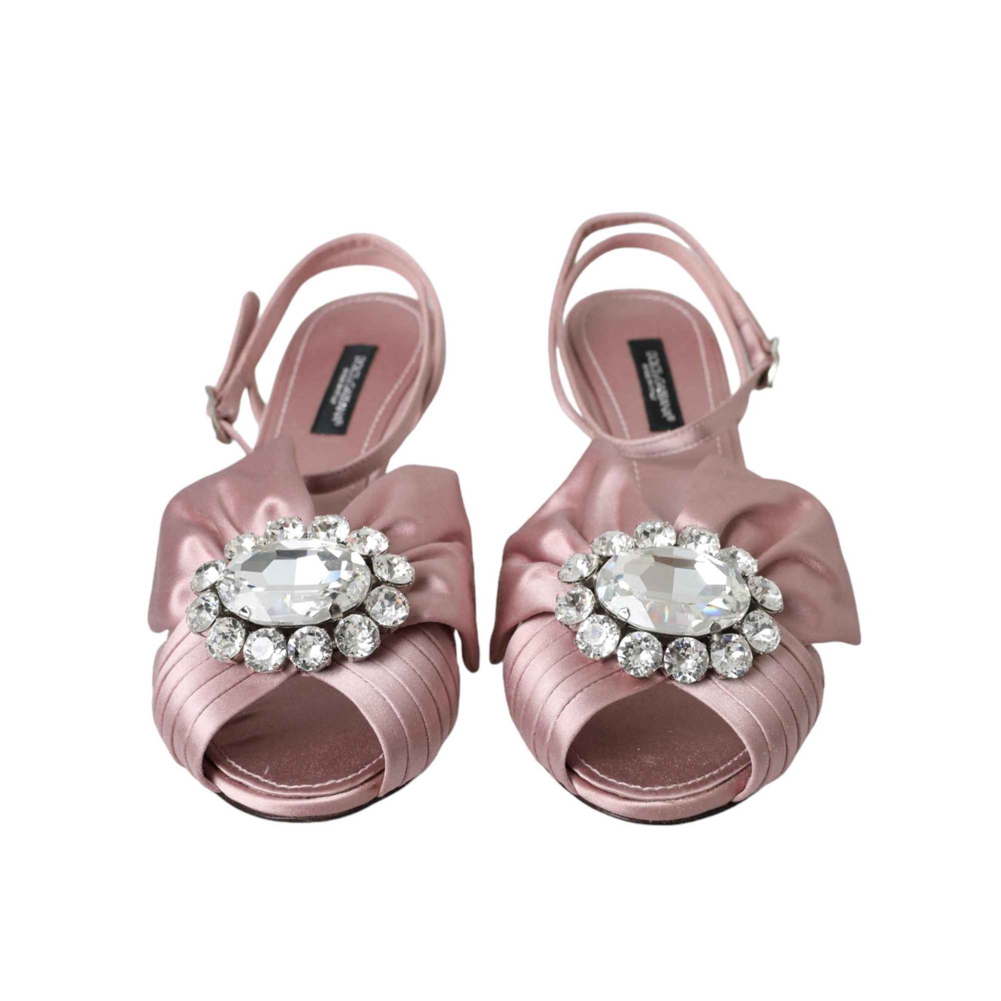 Dolce & Gabbana Pink Keira Crystal Heels Sandals Shoes
