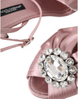 Dolce & Gabbana Pink Keira Crystal Heels Sandals Shoes