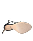 Dolce & Gabbana Black Keira Satin Heels Sandals Shoes