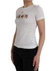 Dolce & Gabbana White Cotton Short Sleeves Crew Neck T-shirt