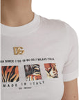 Dolce & Gabbana White Cotton Short Sleeves Crew Neck T-shirt