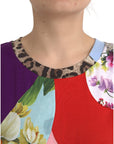 Dolce & Gabbana Multicolor Patchwork Cotton Silk Blouse Top