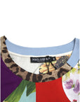 Dolce & Gabbana Multicolor Patchwork Cotton Silk Blouse Top