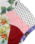 Dolce & Gabbana Multicolor Patchwork Cotton Silk Blouse Top