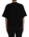 Balenciaga Black Cotton Logo Crew Neck Short Sleeves T-shirt