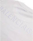 Balenciaga White Cotton Crew Neck Short Sleeves T-shirt